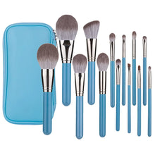 Makeup Brushes Set 13pcs with Leather Bag Foundation Powder