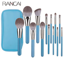 Makeup Brushes Set 13pcs with Leather Bag Foundation Powder