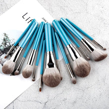 Makeup Brushes Set 13pcs with Leather Bag Foundation Powder