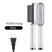 Styler 2-en-1 : peigne chauffant pour lisser et boucler les cheveux, céramique à ions négatifs, brosse lissante, outil de coiffage rapide avec protection anti-brûlure. »