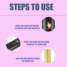 Fer chauffant électrique 2-en-1 : peigne chauffant lissant et boucleur