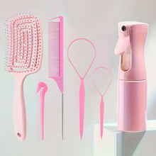 brosse démêlante pour cheveux bouclés, ensemble de peignes courbés et à queue fine