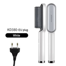 Styler 2-en-1 : peigne chauffant pour lisser et boucler les cheveux, céramique à ions négatifs, brosse lissante, outil de coiffage rapide avec protection anti-brûlure. »