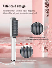 Styler 2-en-1 : peigne chauffant pour lisser et boucler les cheveux, céramique à ions négatifs, brosse lissante, outil de coiffage rapide avec protection anti-brûlure. »