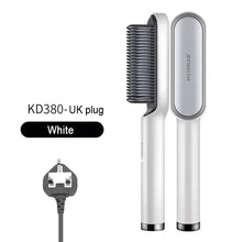 Styler 2-en-1 : peigne chauffant pour lisser et boucler les cheveux, céramique à ions négatifs, brosse lissante, outil de coiffage rapide avec protection anti-brûlure. »