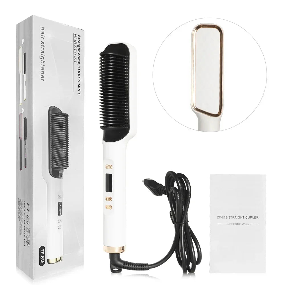 Peigne électrique chauffant : lisseur à cheveux